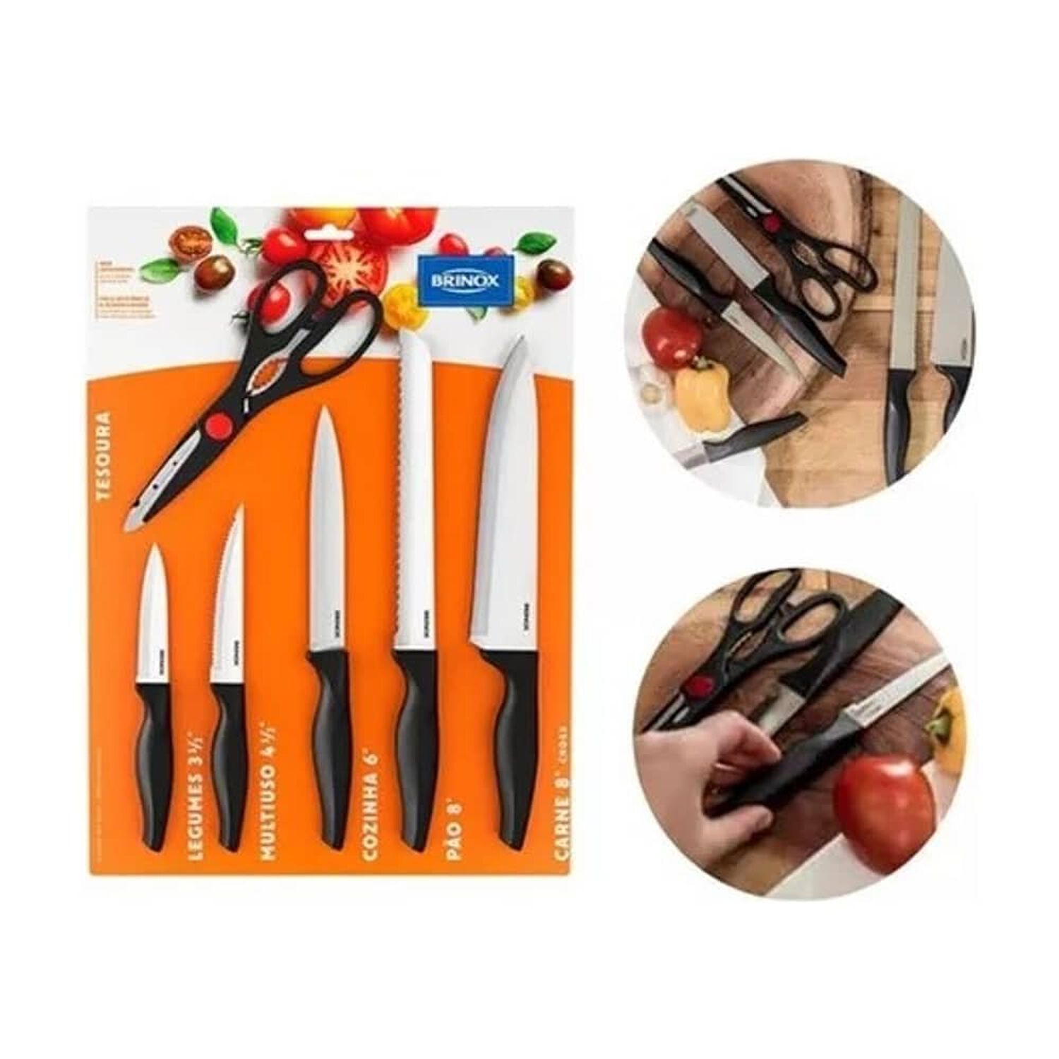 Set De Cuchillos Acero Inoxidable Brinox 6 Piezas 2556/310 image number 3.0