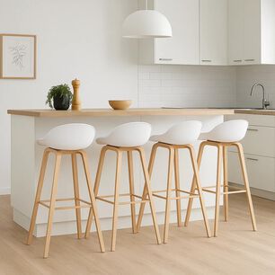 Pack De 4 Taburetes Nordic - Blanco