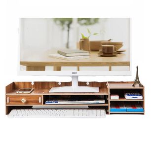 Base De Monitor Organizador Para Escritorio Multiuso Caf&eacute;