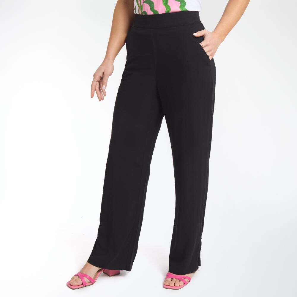 Pantalón Full Print Pretina Elásticada Tiro Medio Palazzo Mujer Geeps image number 3.0