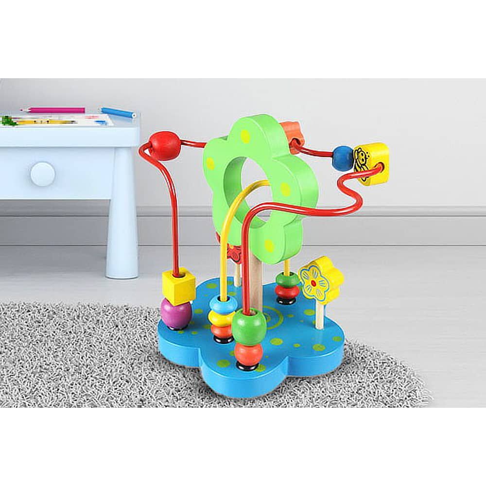 Laberinto Didactico Juguete De Madera Motricidad Flor image number 1.0