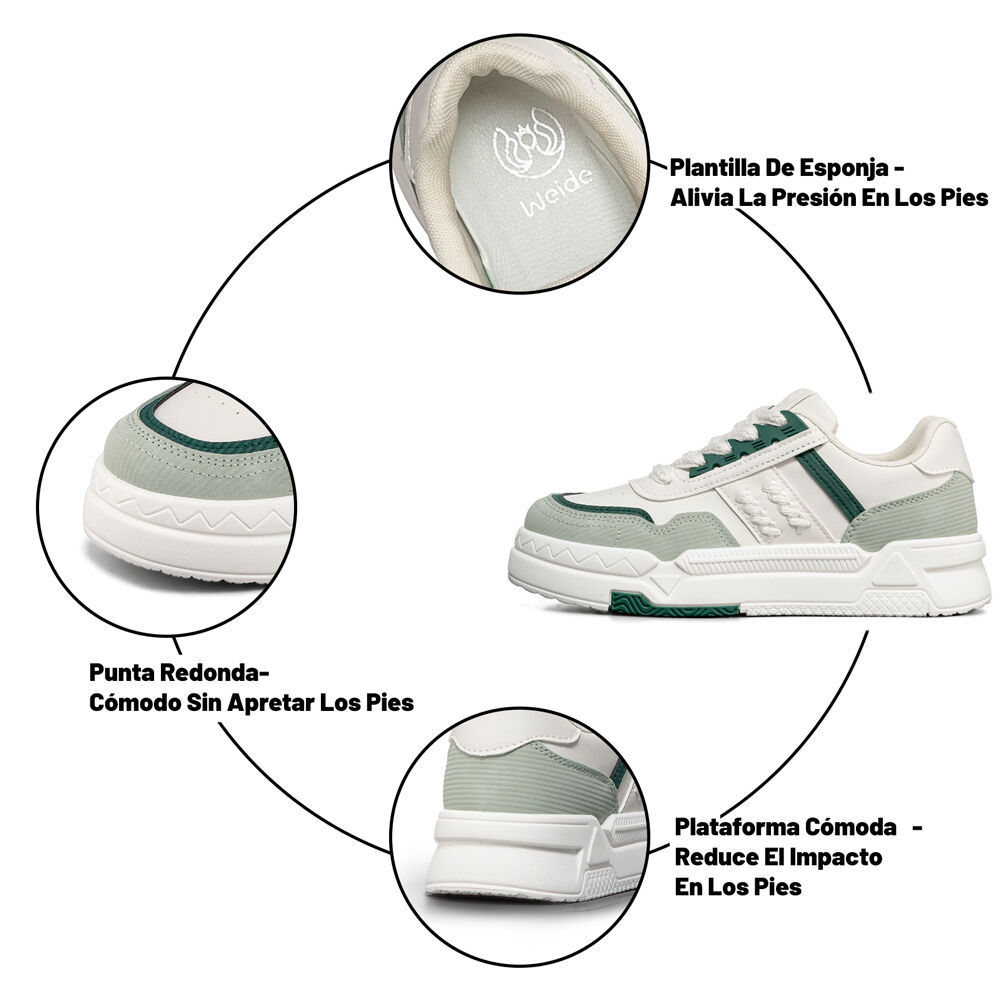 Zapatilla Deportiva Casual De Colores Mujer Weide Lt135 image number 8.0