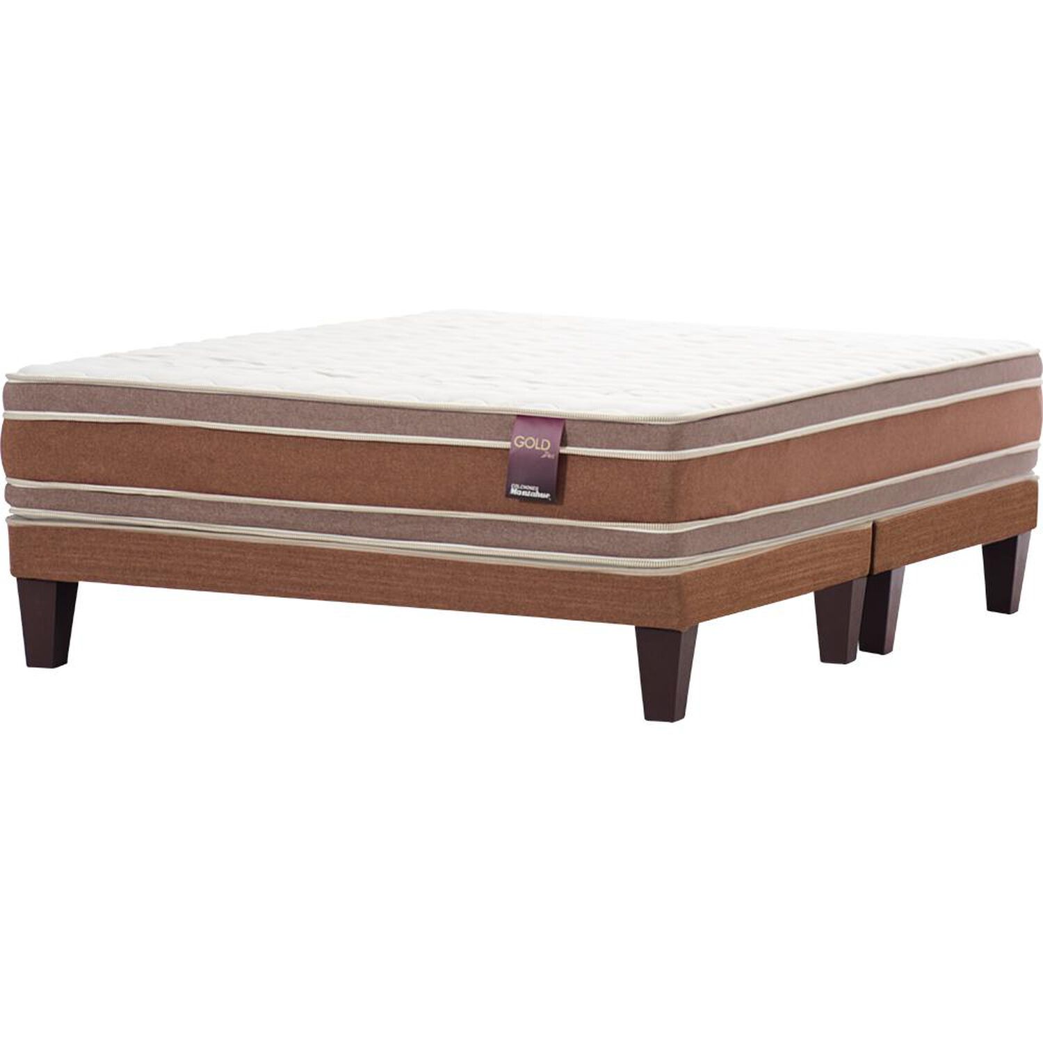 Cama Europea Mantahue Gold Dos / 2 Plazas / Base Dividida image number 1.0