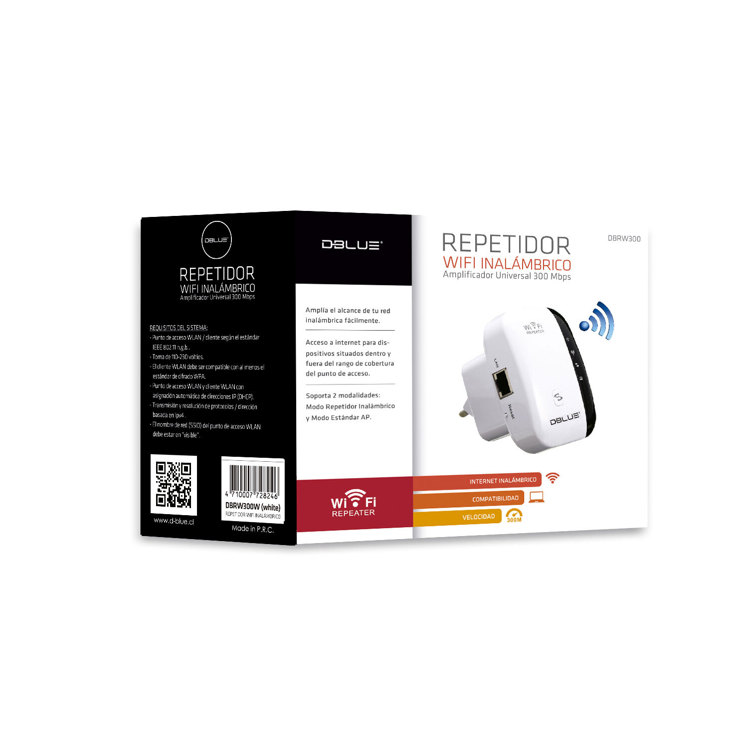 Repetidor Amplificador Internet Wifi 300mbps Negro - Ps image number 1.0
