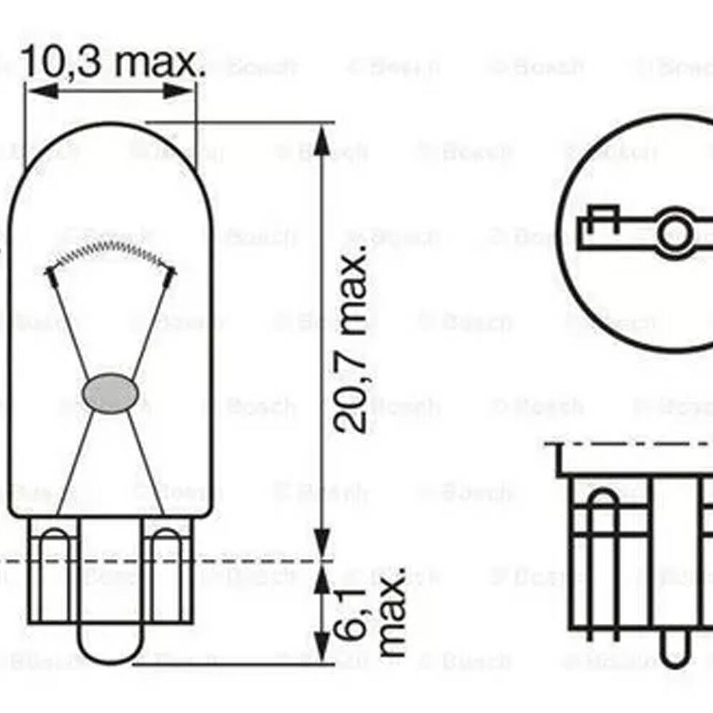 Ampolleta T10 Cola Pez Halogena Normal 12v 5w 50unidades image number 5.0
