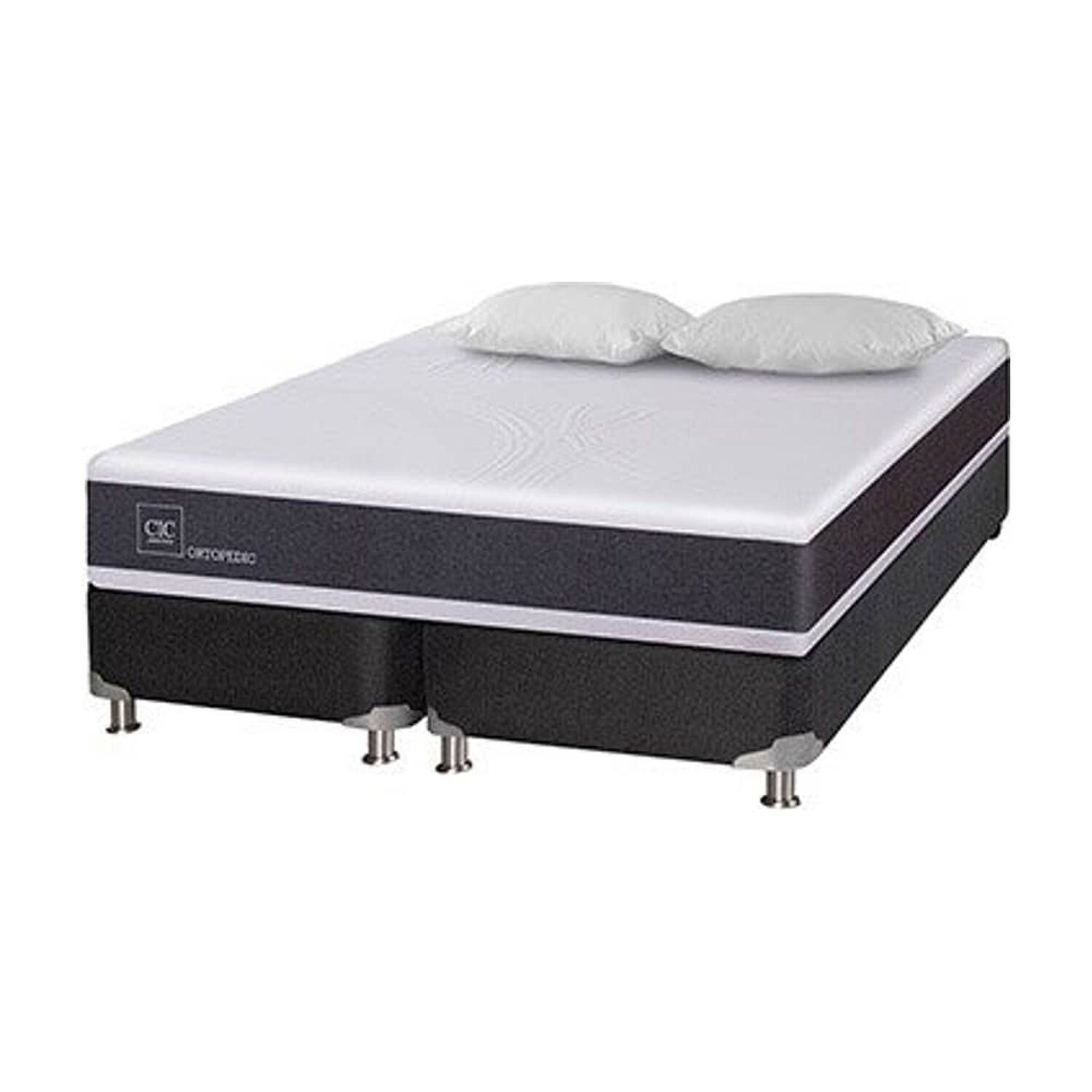 Box Spring Cic New Ortopedic B5 / King / Base Dividida + 2 Almohadas image number 4.0