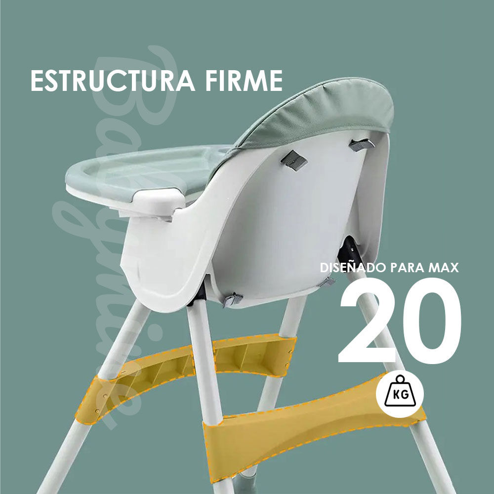 Silla De Comer Multifuncional Verde - Babymine image number 2.0