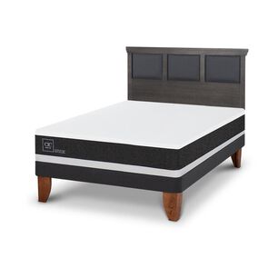 Cama Europea Cic Ortopedic / 2 Plazas / Base Normal + Respaldo