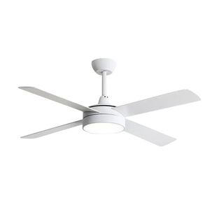 Ventilador De Techo 4 Aspas Blanco Luz Led