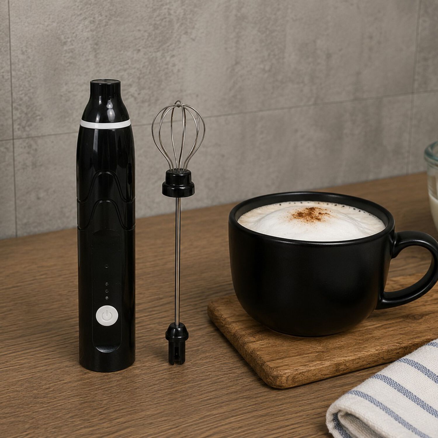 Espumador Batidor De Mano Recargable 3 Velocidades Con Doble Cabezal Para Caf&eacute;, Matcha Y Prote&iacute;nas image number 0.0