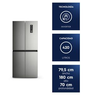 Refrigerador 420l No Frost Multidoor Inverter Dq79su Inox