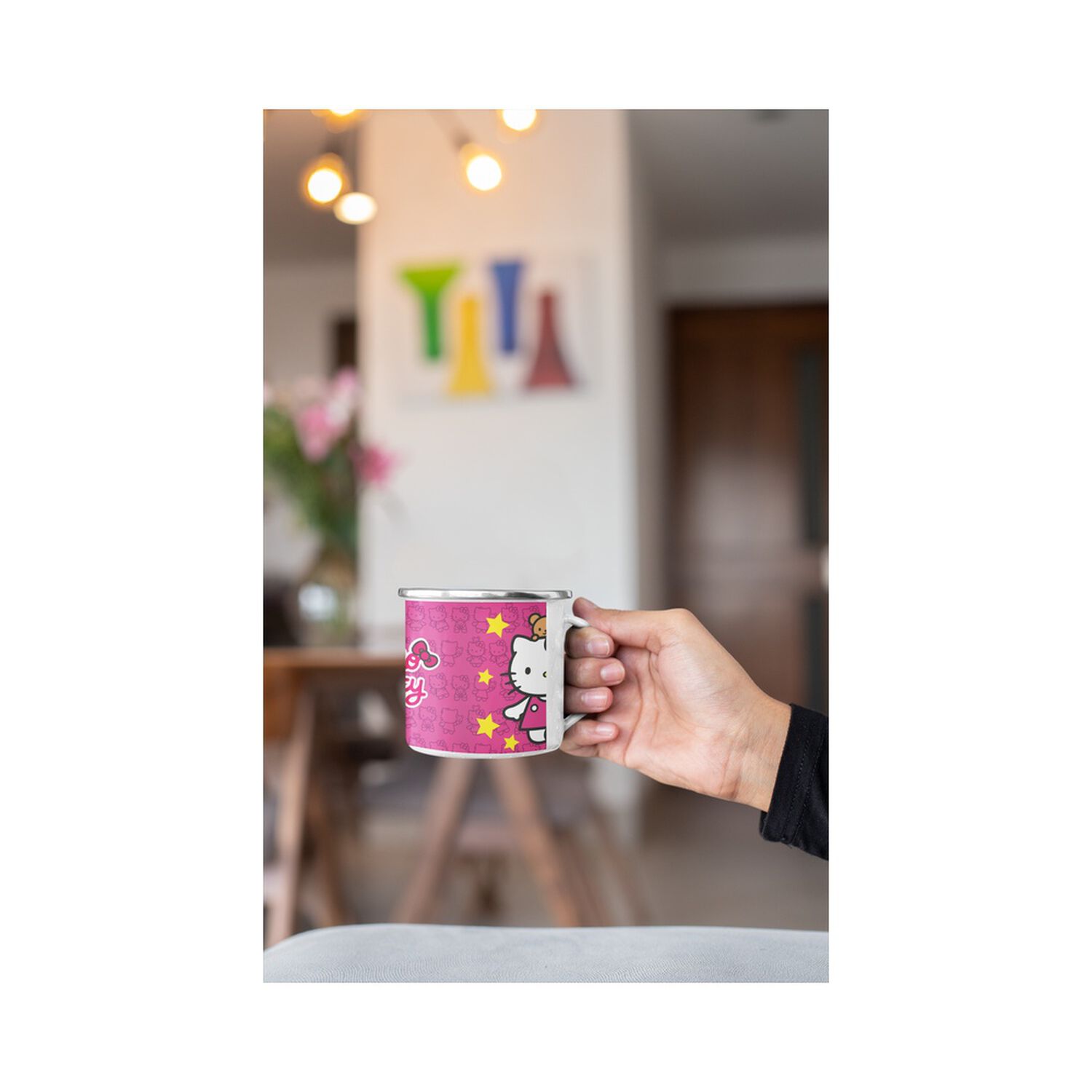 Taza Enlozada Lechera Hello Kitty Osito Tierno image number 3.0