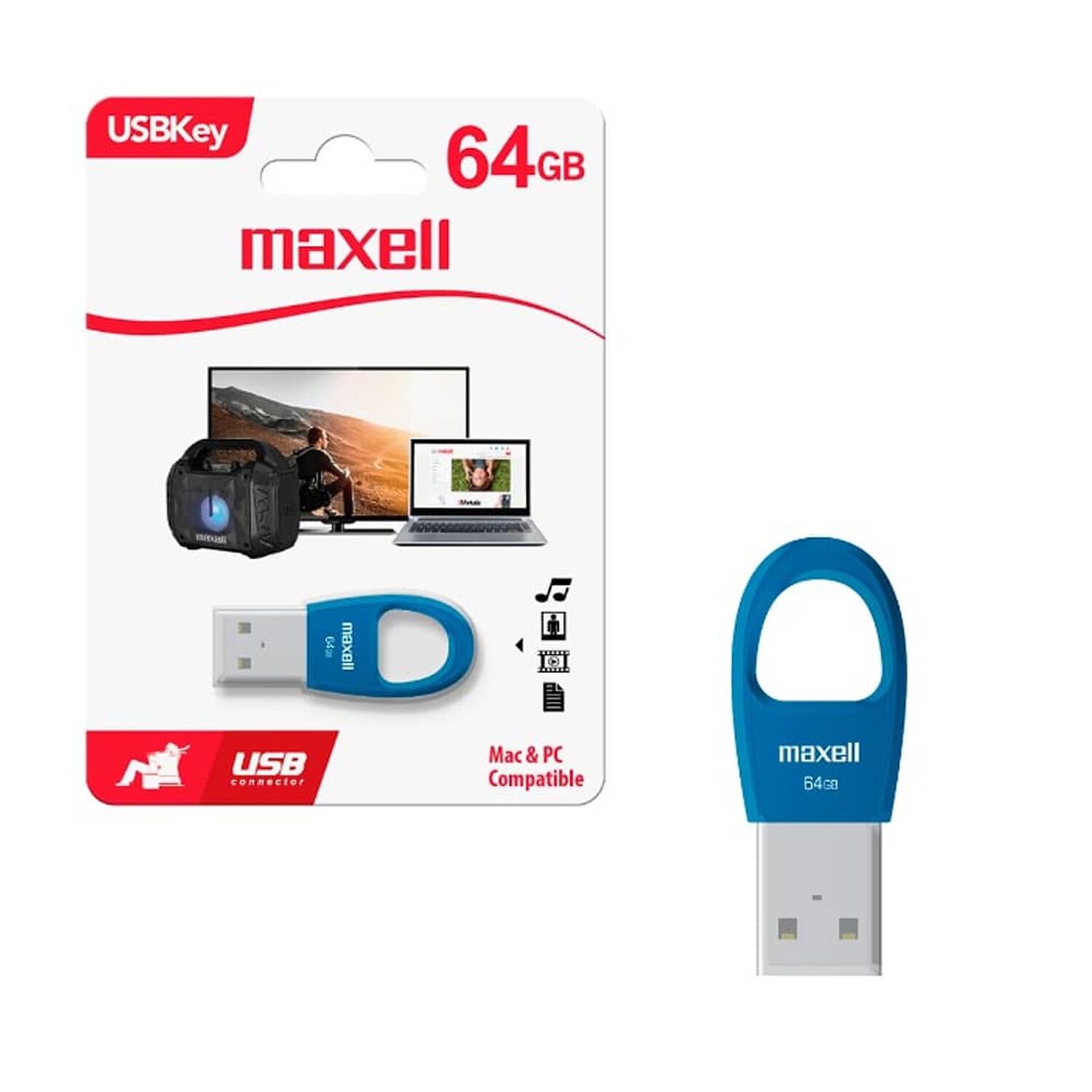 Pendrive Maxell Key 64gb Usb 3.0 image number 1.0