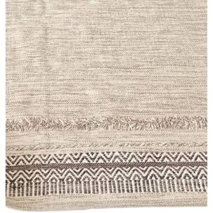 Alfombra Kilim Shaggy Beige Peque&ntilde;a