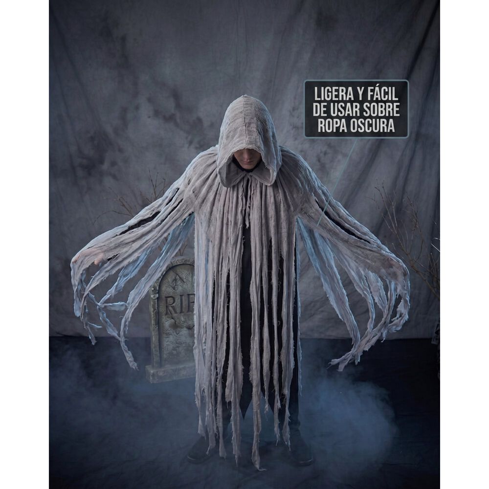 Disfraz Cosplay Capa De Terror Con Capucha Tunica Halloween Hollow Knight Anubis Momia image number 4.0