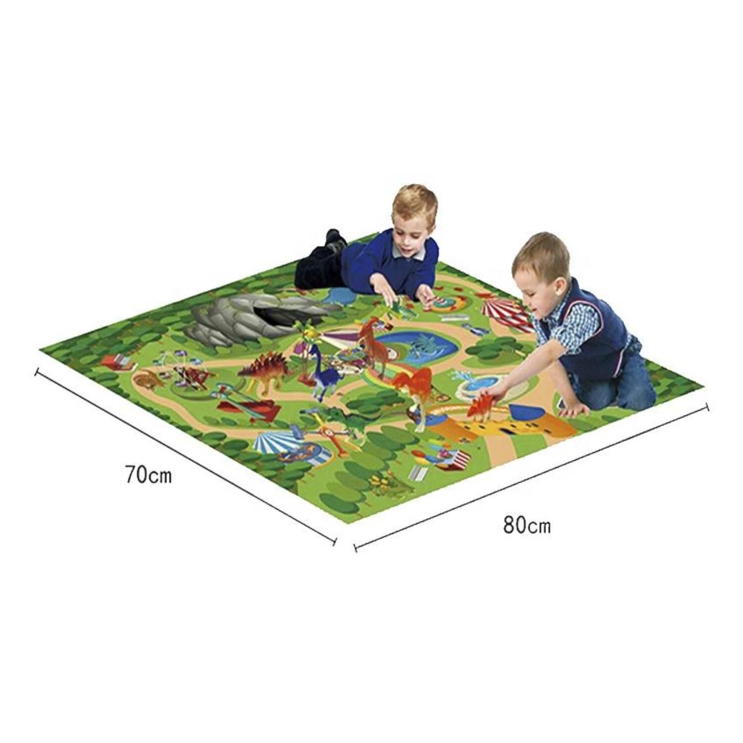 Juguete Set Dinosaurios 28pzas Con Mat 80x70cm Caja Infantil image number 3.0