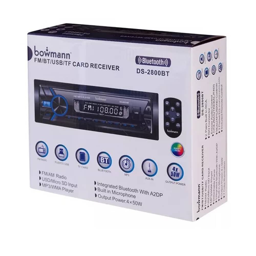 Radio De Auto Bowmann Modelo Ds-2800bt Con Usb, Bluetooth Y Lector De Tarjeta Sd image number 3.0