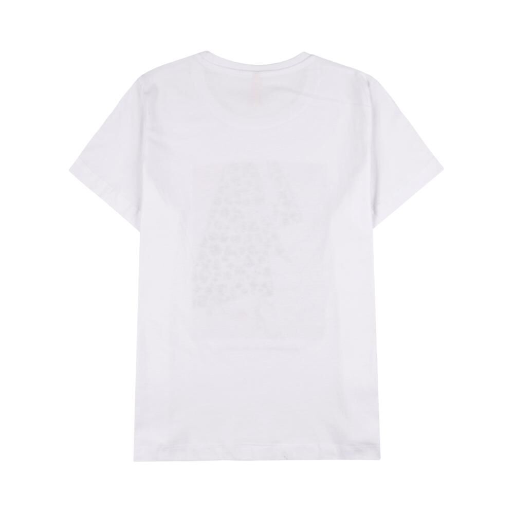 Polera Lisa Con Estampado Frontal Manga Corta Cuello Redondo Mujer Geeps image number 1.0