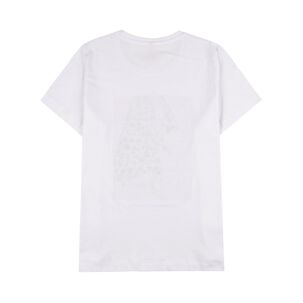 Polera Lisa Con Estampado Frontal Manga Corta Cuello Redondo Mujer Geeps