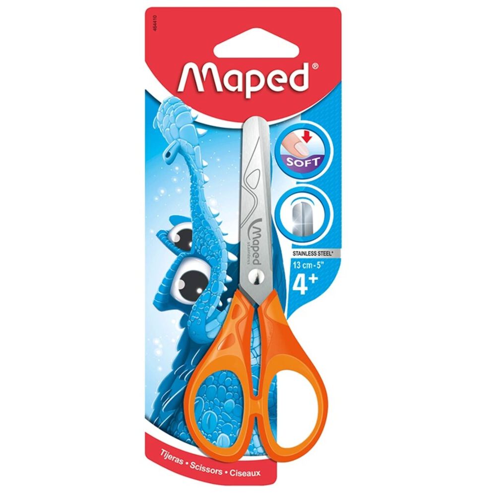 Pack X 4 Tijera Mango Naranja Soft 13 Cm Maped image number 0.0
