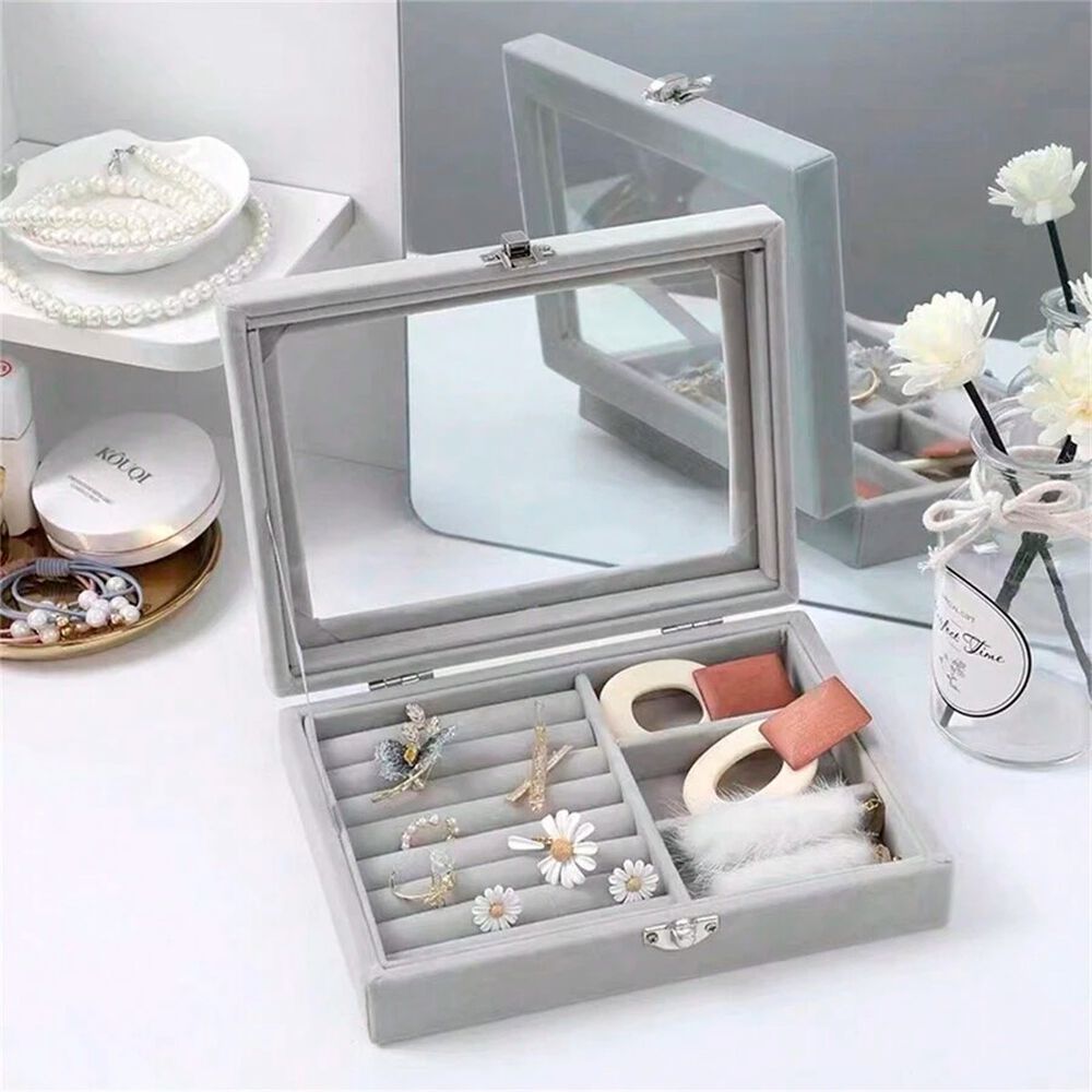 Caja Organizador De Joyer&iacute;a Port&aacute;til Gris image number 6.0