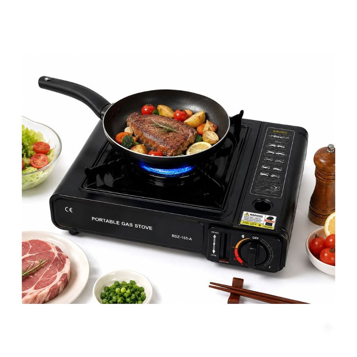 Cocina A Gas Portatil Camping Anafe Bdz-155-a image number 3.0