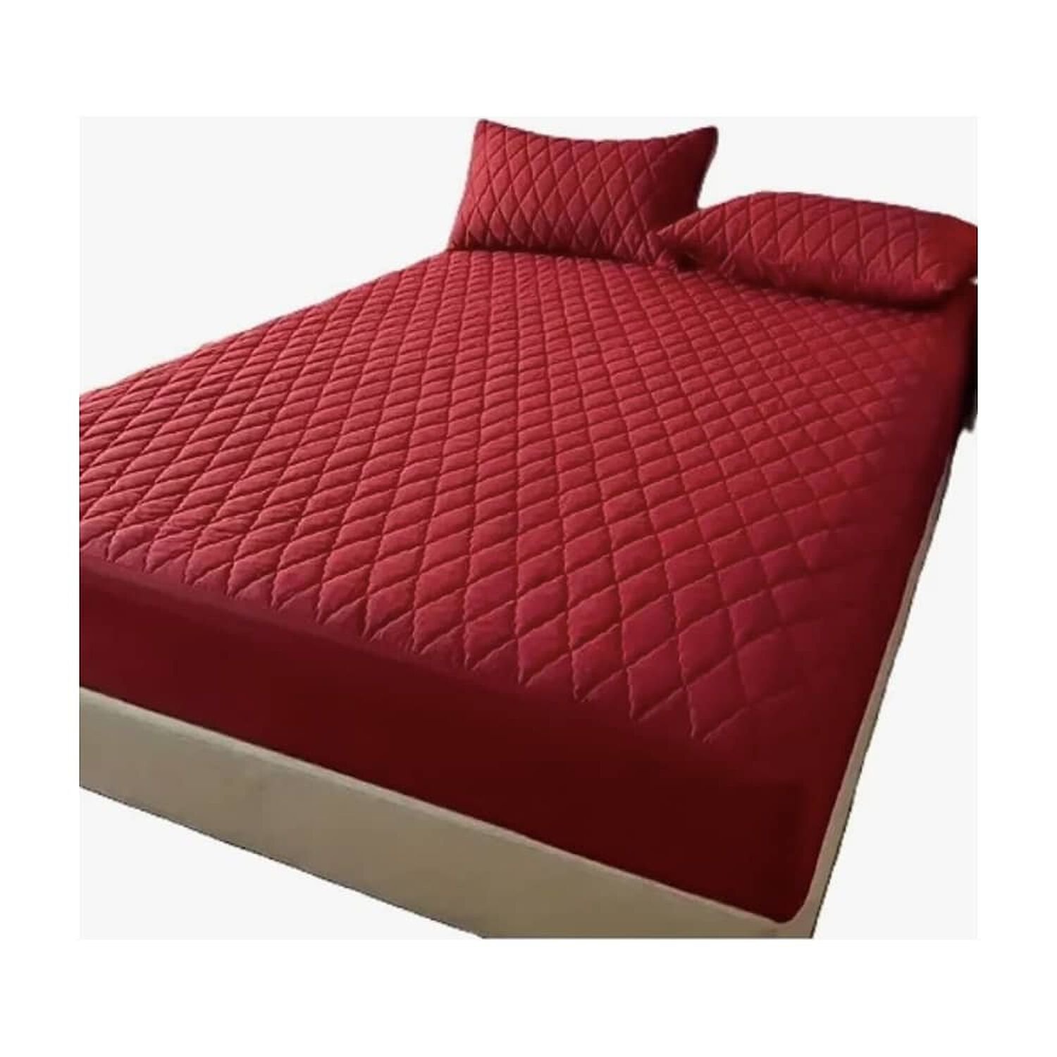 Cubrecolchon Impermeable 2 Plazas + Fundas Burdeo image number 2.0