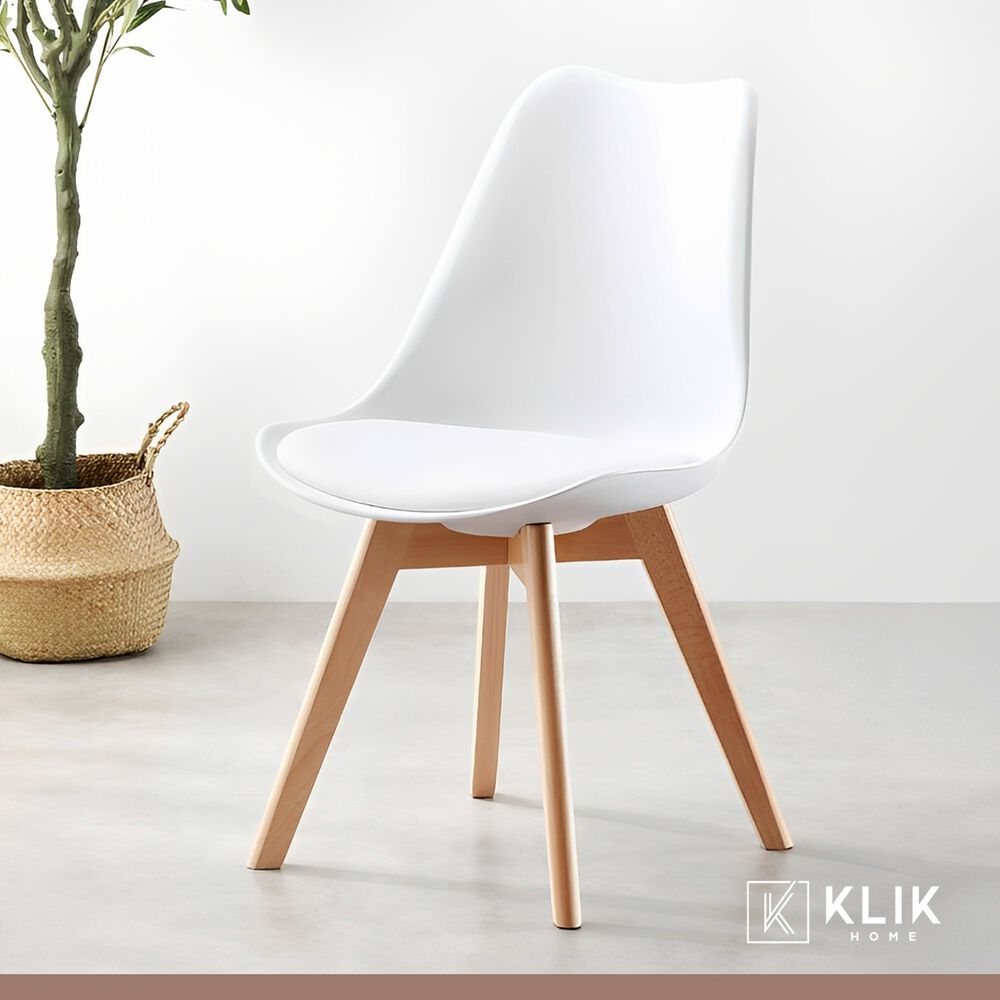 Comedor Mesa Eames Blanca Redonda 80cm + 4 Sillas Tulip Blancas image number 7.0