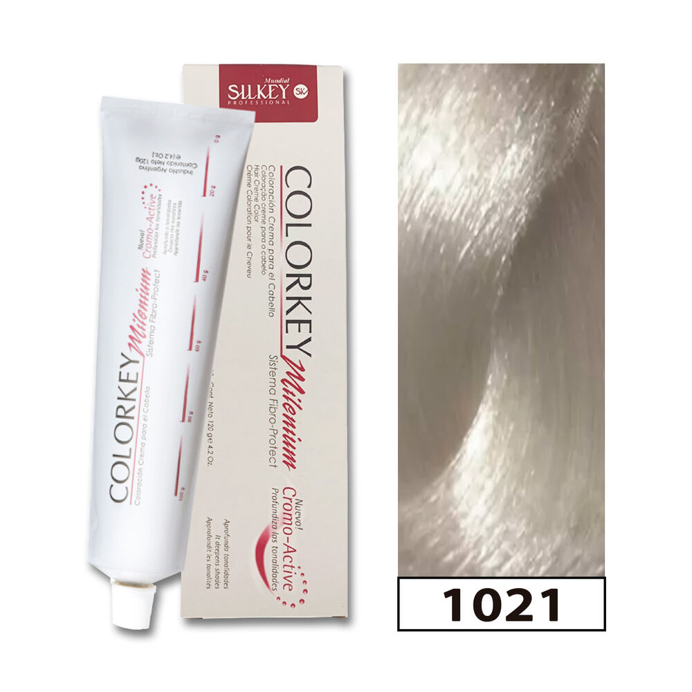 Tinte Permanente Colorkey Millenium Silkey 120gr 10.21 Nacarado Extra Aclarante + Oxidante image number 0.0