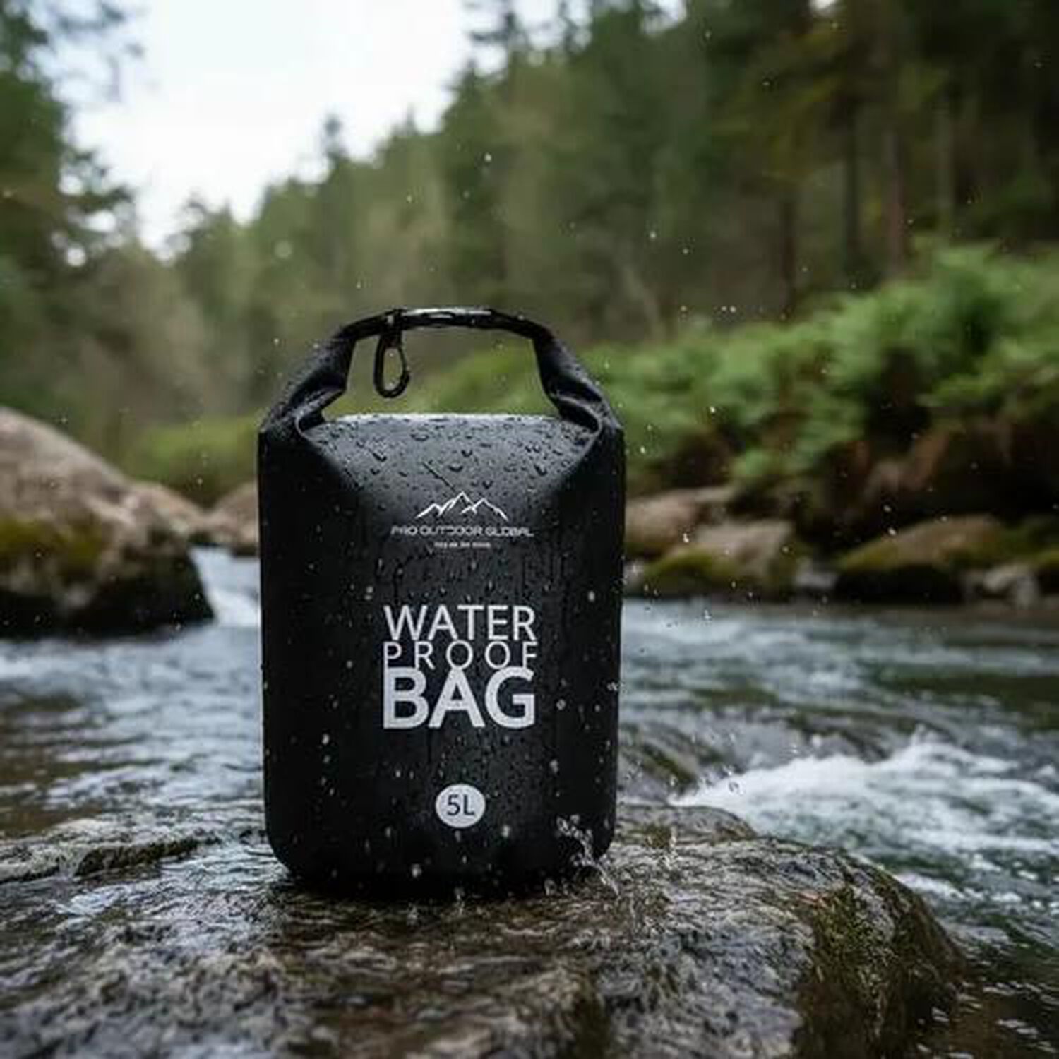 Bolsa Seca Contra Agua Impermeable Flotante Outdoor Camping Kayak 5l Negra image number 1.0