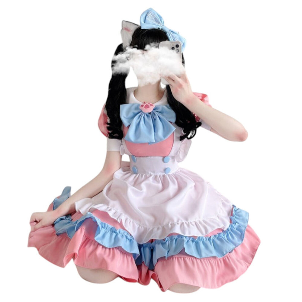 Disfraz Maid Rosado Cosplay Kawaii image number 0.0