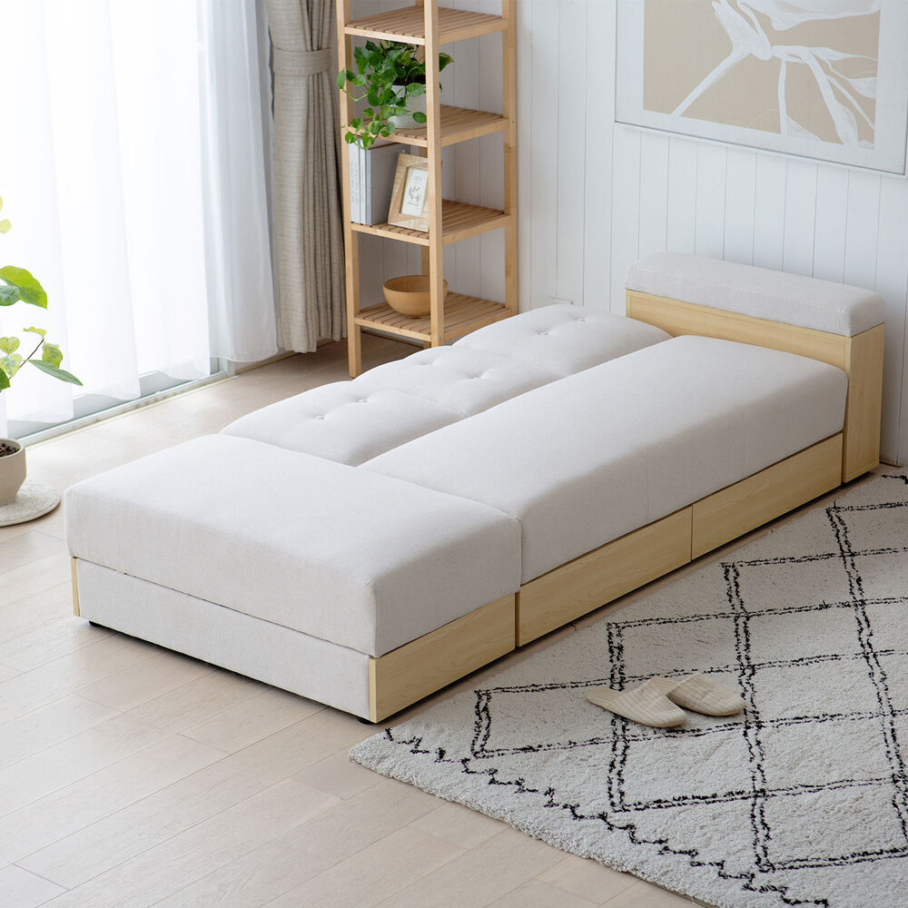 Sof&aacute; Cama Modular Alaska Beige 3 Cuerpos image number 1.0
