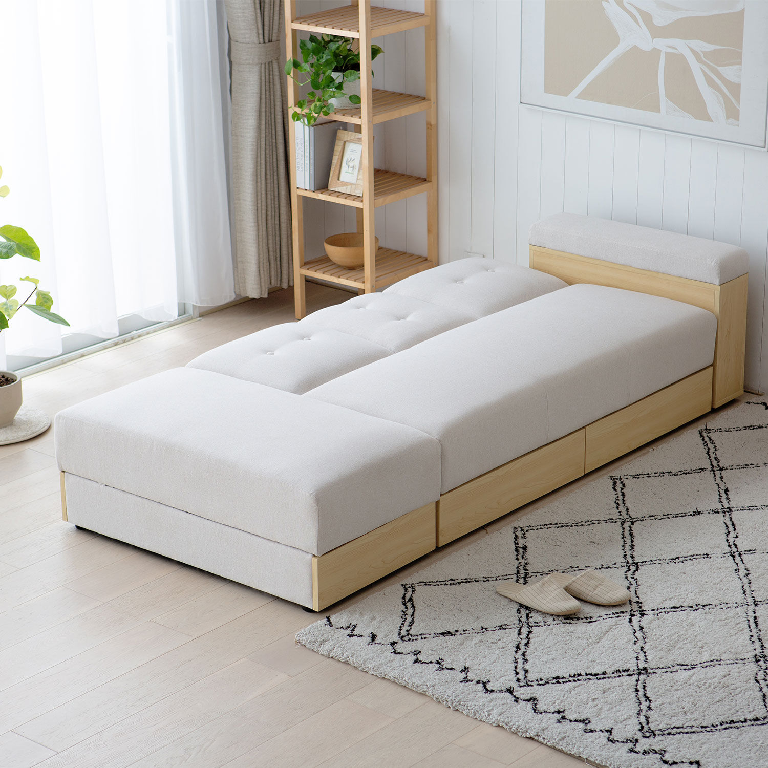 Sof&aacute; Cama Modular Alaska Beige 3 Cuerpos image number 1.0