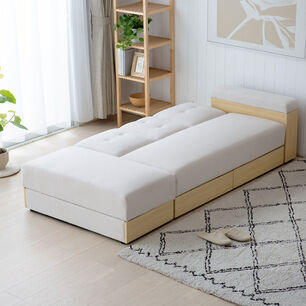 Sof&aacute; Cama Modular Alaska Beige 3 Cuerpos