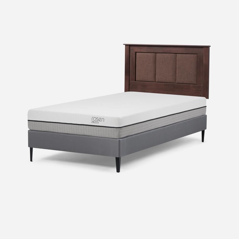 Cama Europea Rosen Pratta / 1.5 Plazas / Base Normal + Respaldo Rachel image number 1.0