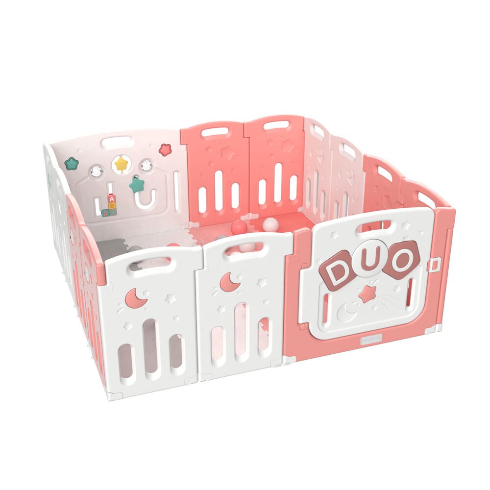 Corral Did&aacute;ctico De Juegos Duo Pink + Alfombra + Pelotas image number 0.0