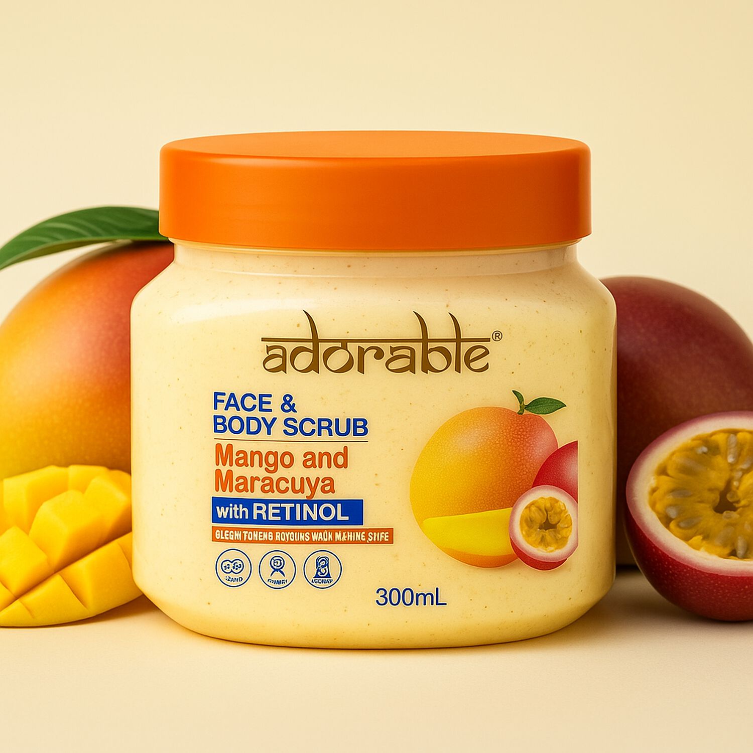 Adorable Exfoliante Mango Maracuya & Retinol 300 Ml image number 1.0