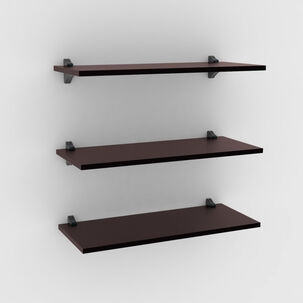 Repisa Flotante 60x25cm Mdp + 2 Soportes Caf&eacute; Kpc60x25x1,5uv Brasforma