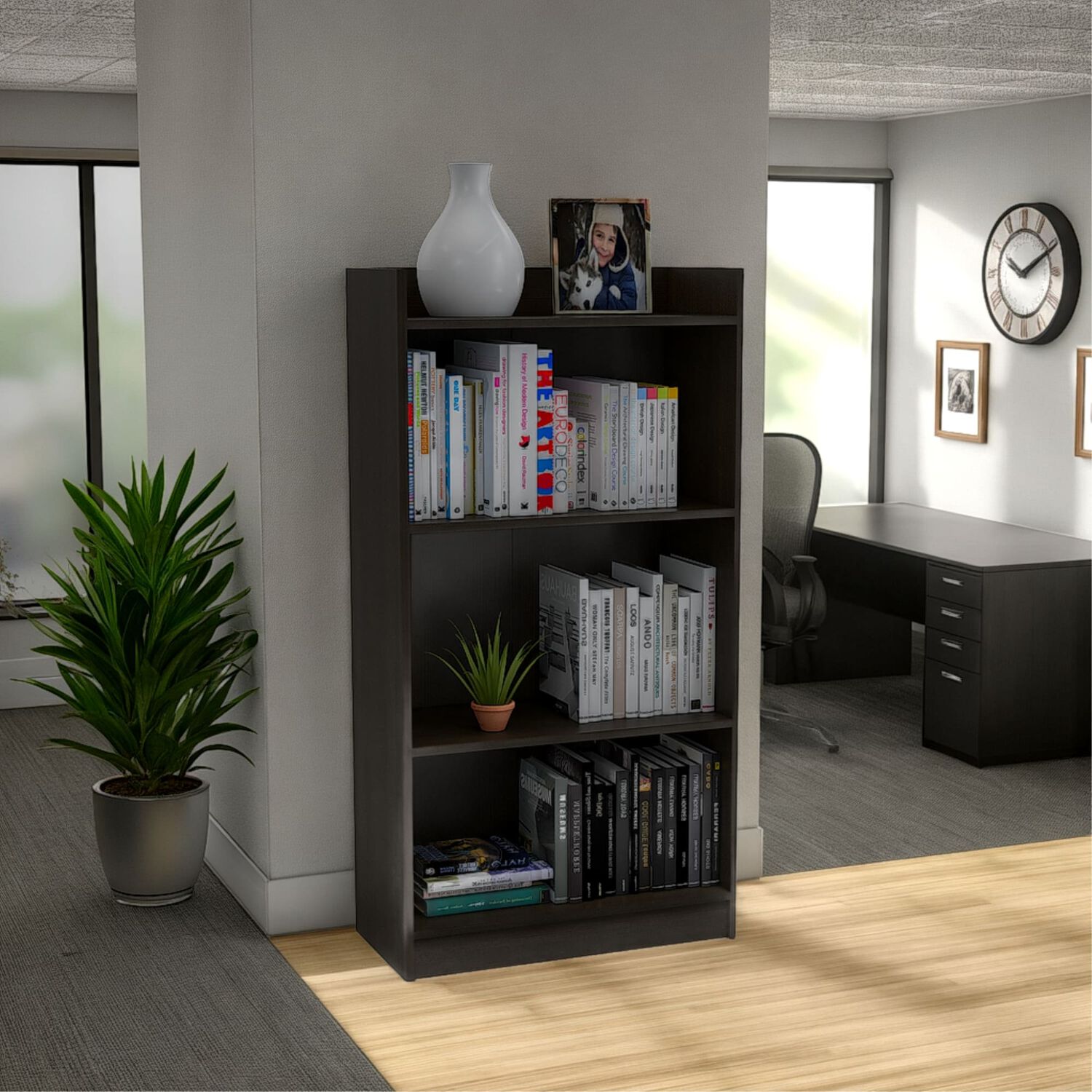 Biblioteca Estante 4 Repisas Fm-009n Negro image number 4.0