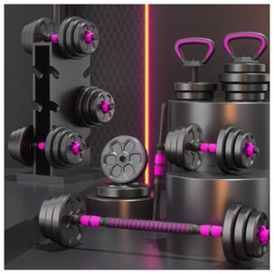 Set Mancuernas Convertible A Barra Ajustables 10 Kg