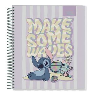 Pack 8pcs Cuadernos Book 120hj Stitch Waves Artel 2932