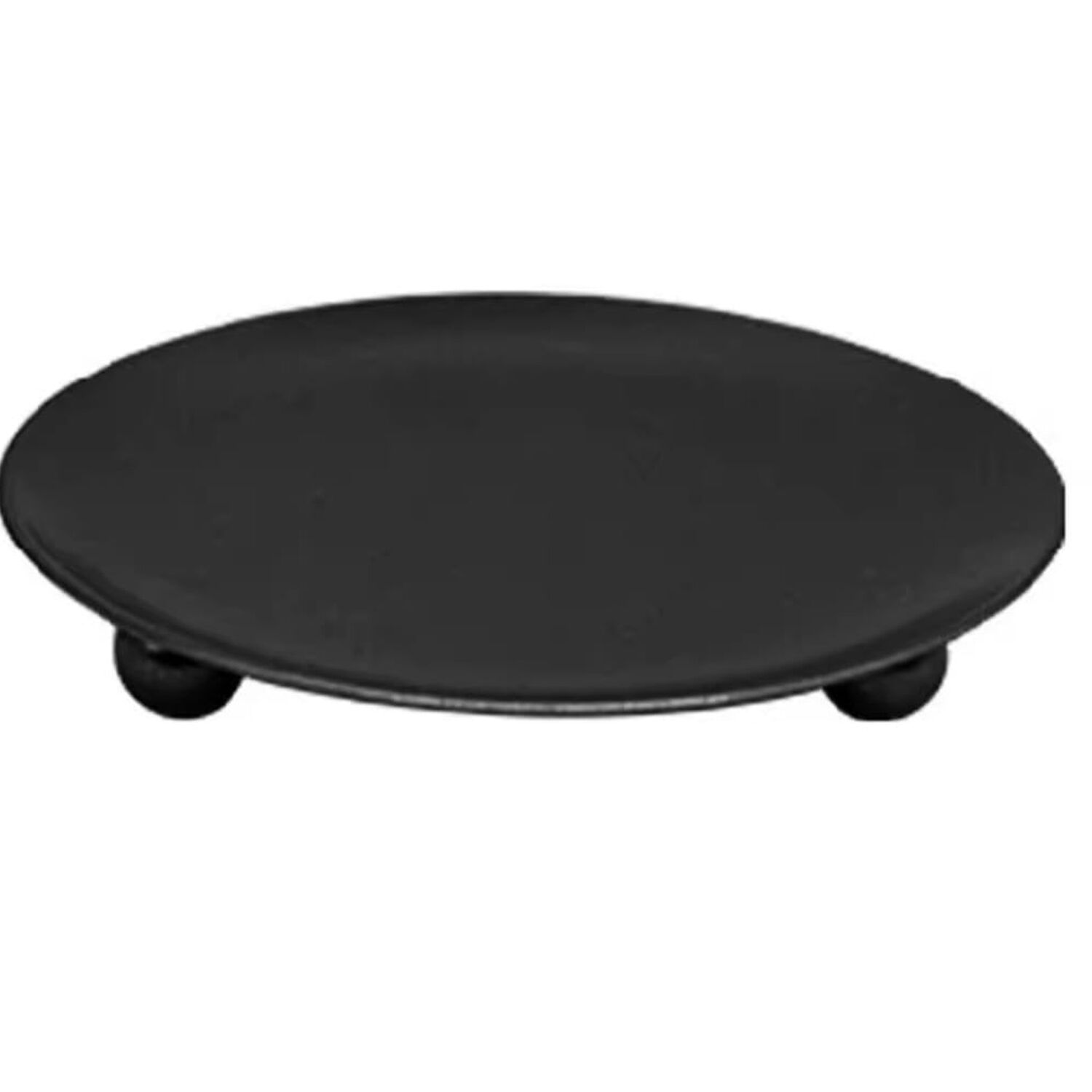 Portavela Redondo De Metal Negro 11 Cm image number 4.0