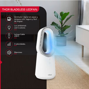 Ventilador Mesa Sin Aspas Usb Thor Bladeless Ledfan