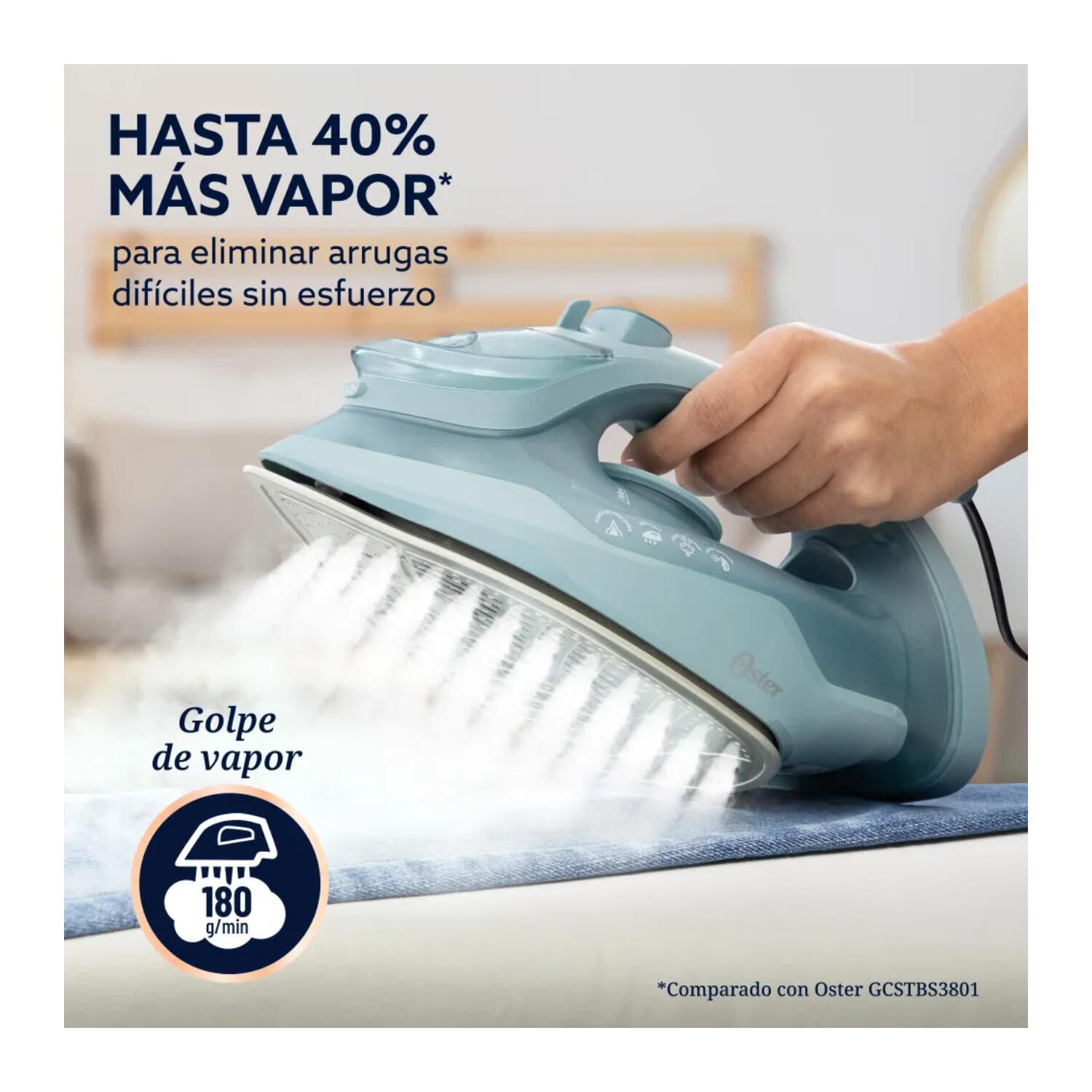 Plancha A Vapor 1600w Aeroglide Gcstac7001-052 Oster image number 4.0