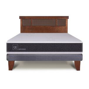 Cama Europea Cic New Ortopedic / 2 Plazas / Base Normal + Respaldo