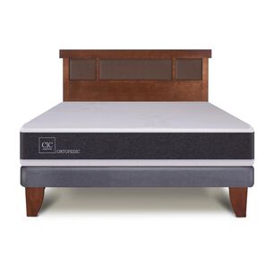 Cama Europea Cic New Ortopedic / 2 Plazas / Base Normal + Respaldo