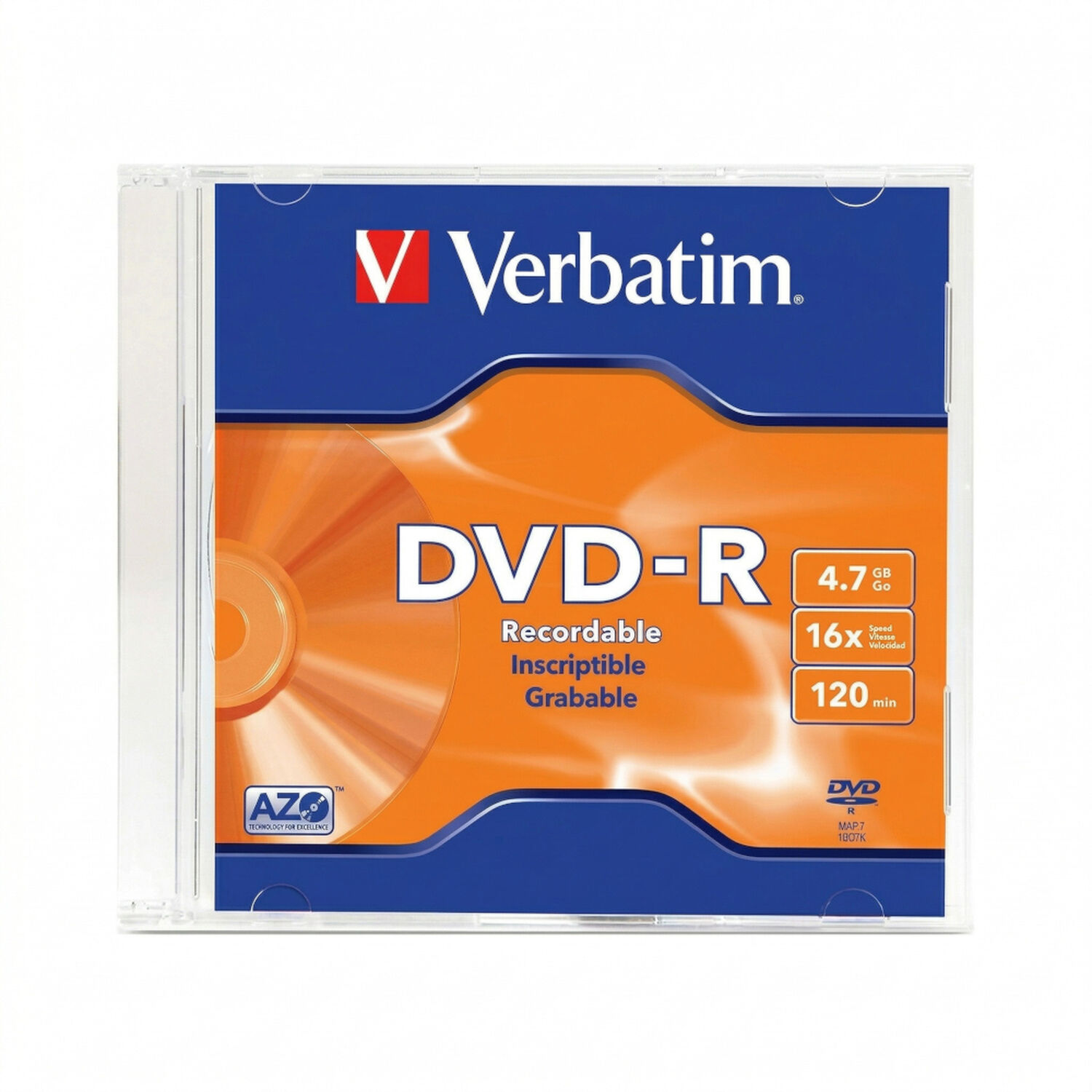 Dvd-r Grabable Verbatim 16x 4.7gb 20 Unidades image number 1.0