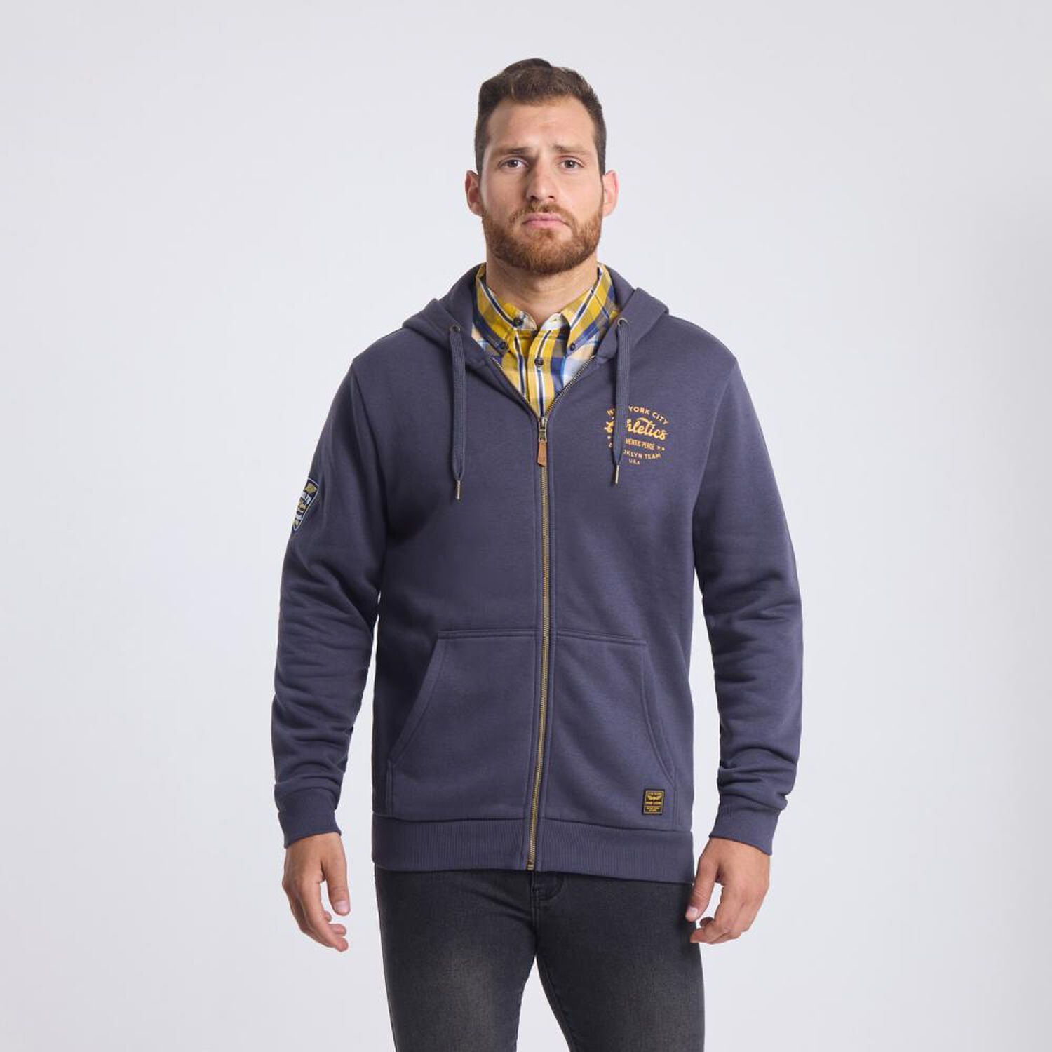 Poler&oacute;n Estampado Regular Cuello Redondo Con Capucha Hombre Peroe image number 0.0