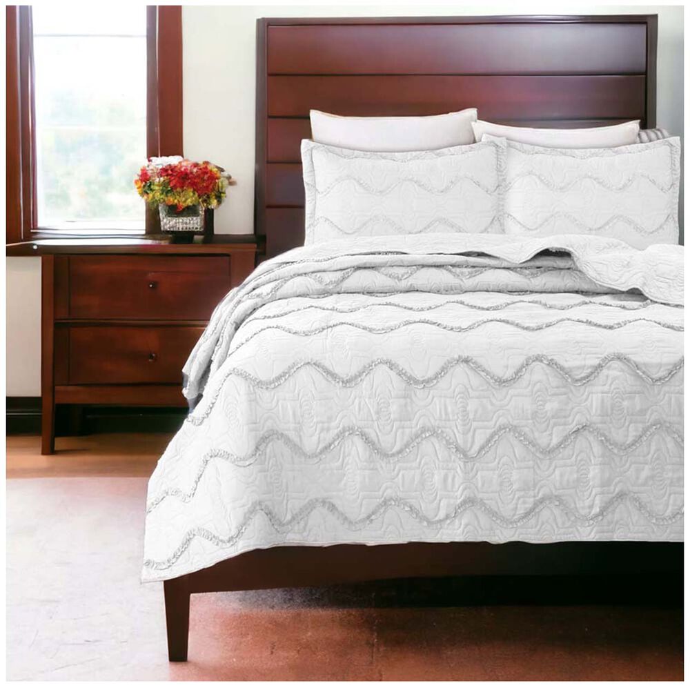 Cubrecama Bordado Premiun 2 Plazas Blanco image number 0.0