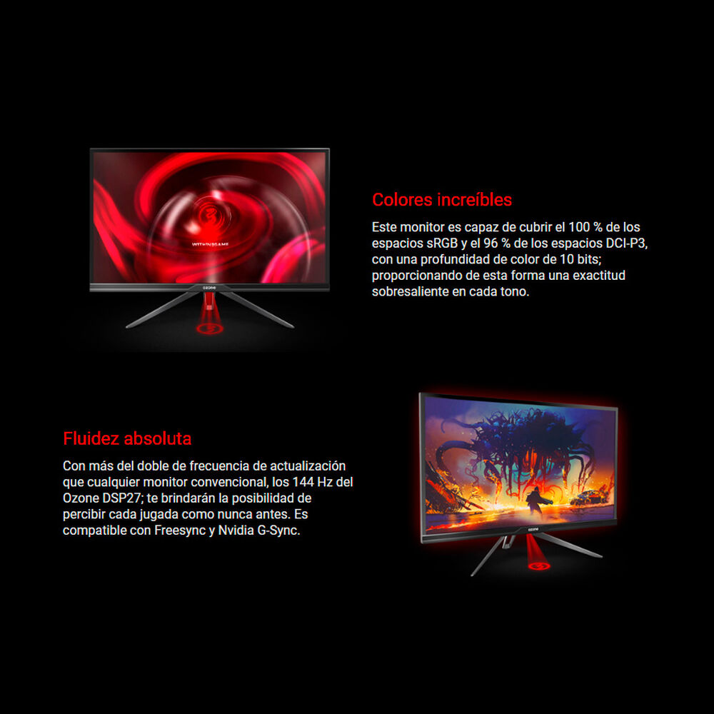Monitor Gamer Ozone 27' Dsp27 Ips 144hz 1ms image number 3.0